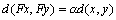 d(Fx,Fy)=\alpha d(x,y)