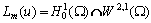 L_m(u)=H^1_0(\Omega)\cap W^{2,1}(\Omega)