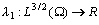 \lambda_1: L^{3/2}(\Omega)\to \R