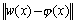\Vert w(x)-\varphi(x)\Vert