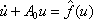 \dot u+A_0u=\widehat f(u)