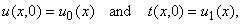 u(x,0)=u_0(x) and u_t(x,0)=u_1 (x),