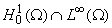 H^1_0(\Omega)\cap L^{\infty}(\Omega)