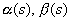 \alpha(s), \beta(s)