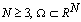 N \geq 3, \Omega\subset R^{N}