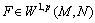 F\in W^{1,p}(M,N)