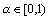 \alpha\in[0,1)