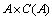 A\times C(A)