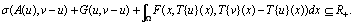 \sigma({\Cal A}(u),v-u)+G(u,v-u)+ \int_\Omega F(x,T{u}(x),T{v}(x)-T{u}(x))dx \subseteq \Bbb {R}_+.