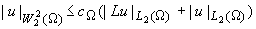 \|u\|_{W^2_2(\Omega)} \leq c_{\Omega}(\| Lu \|_{L_2(\Omega)} + \|u\|_{L_2(\Omega)}