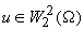 u\in W^2_2(\Omega)