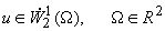 u\in \dot{W}^1_2(\Omega)$, $\Omega\in {\Bbb R}^2